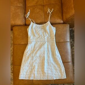 Madewell Blue and White Gingham Dress